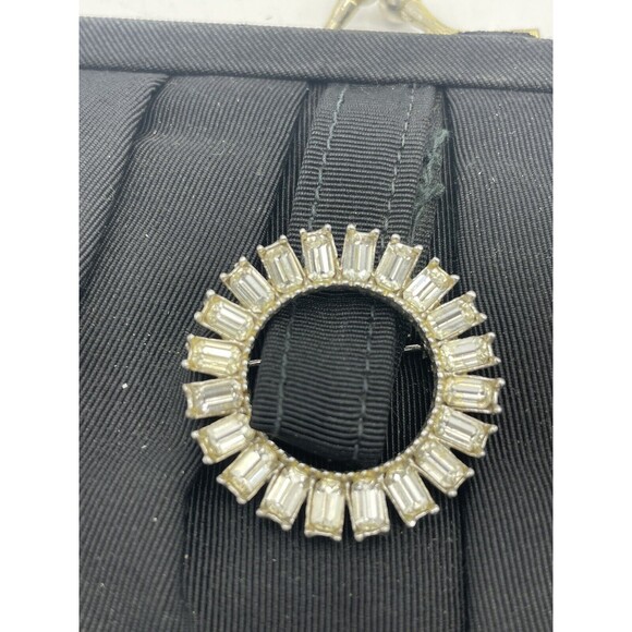 Vintage Zell Fifth Ave Clutch Purse Black Metal Clasp Jewel Gem - Picture 4 of 11
